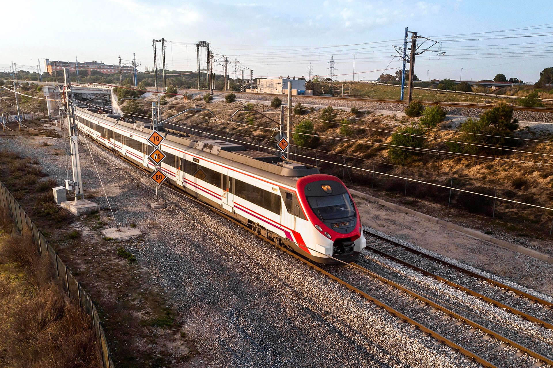 En un ferrocarril