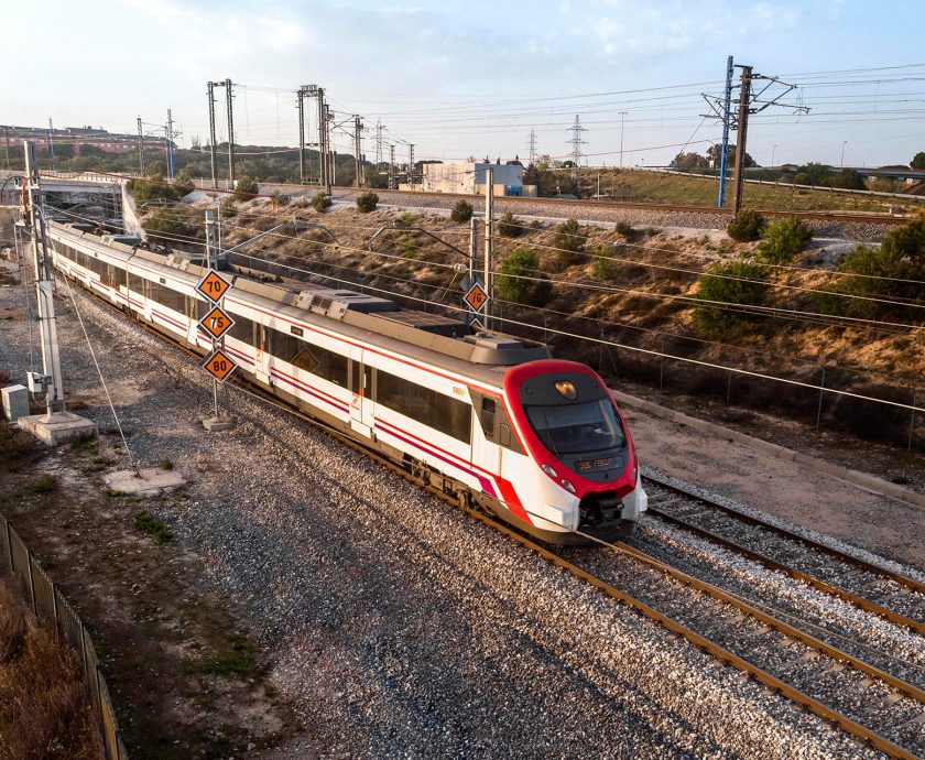 En un ferrocarril